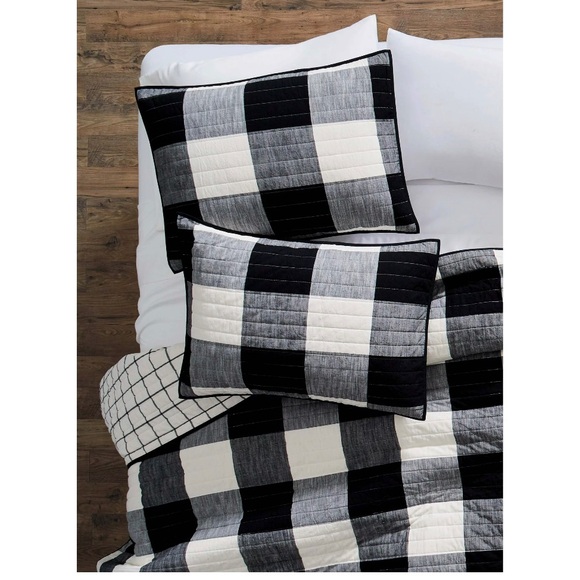 NEW Better Homes & Gardens Black Buffalo Plaid Cotton, Standard Sham (2 Counts) - Picture 4 of 7